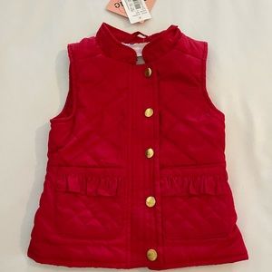 I Heart Pinc Red Vest with Ruffle 2T NWT
